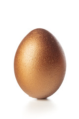 gold egg isolated on white