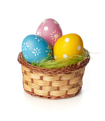 easter eggs isolated on white