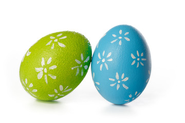 easter eggs isolated on white