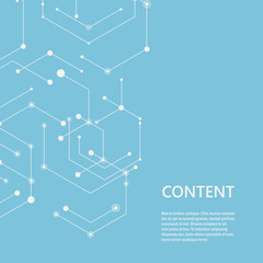 Abstract Black Line Pattern Hexagon. Creative Minimalistic Design.