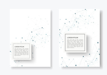 Abstract connect background with connected lines and dots. Modern vector templates brochure