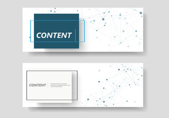 Abstract connect background with connected lines and dots. Modern vector templates brochure