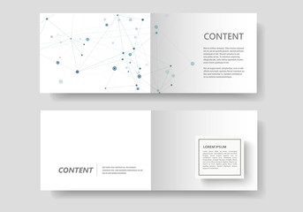Abstract connect background with connected lines and dots. Modern vector templates brochure