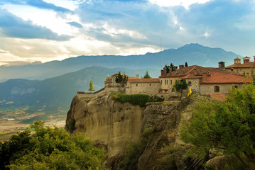 Fototapeta na wymiar View of one of the monasteries in Meteora, Greece