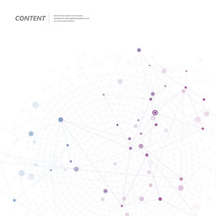 Abstract connection background with molecule structure. Science and network vector illustration