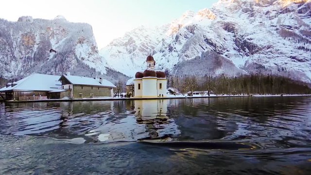 winter snow bavaria germany alps berchtesgaden koenigssee
