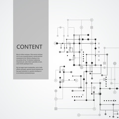 Network and connect lines and dots. Technology square communication background