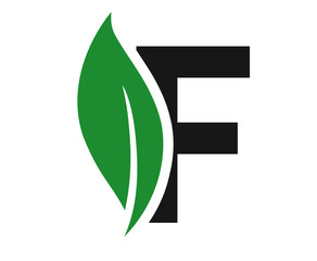F green eco logo/icon