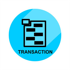 Transaction icon with long shadow in circle.