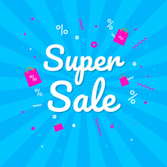 Big Sale Weekend, special offer banner up to 50 off. Vector illustration.
