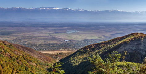 Fototapeta premium View of Alazani valley, Kakheti, Georgia