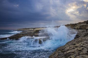 Fototapeta premium Strong winds and waves