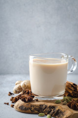 Masala chai with spices