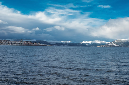 Gourock Scotland on a Cold Snowy day
