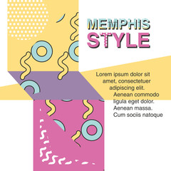 memphis style card colorful template