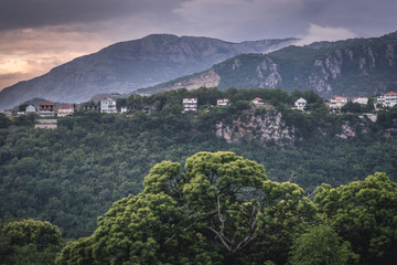 View from Savinska Dubrava park in Herceg Novi, Montenegro