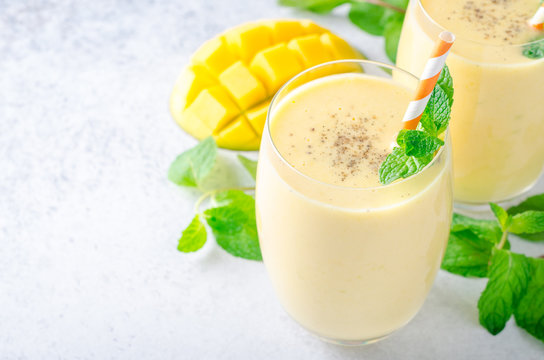 Mango Lassi In Glasses