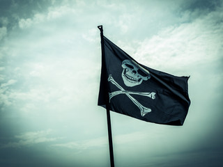 pirate flag depicting a skull-and-crossbones