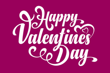 Happy Valentines Day. Calligraphic text