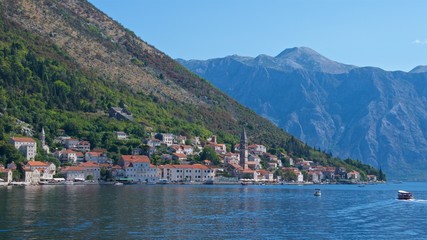 Fototapeta premium Perast is an old town on the Bay of Kotor in Montenegro.