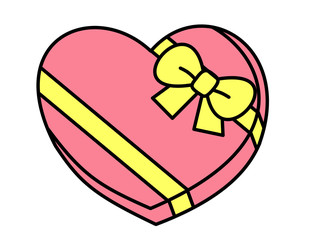 バレンタインチョコ(ピンク、黄)