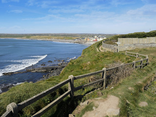 Ireland, Lahinch town in county Clare. Surfing spot and beach.