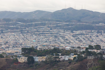 Foggy San Francisco California at Twin Peaks