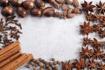 Brown spices.