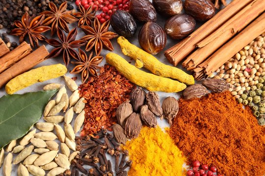 Aromatic Indian spices.