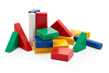 Colorful wooden blocks.