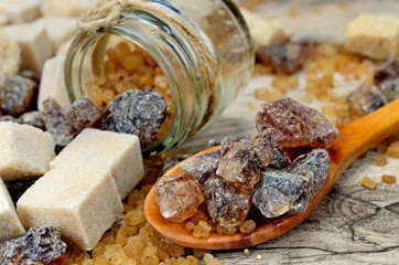 brown sugar on table