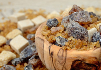 brown sugar on table