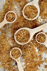 brown sugar on table