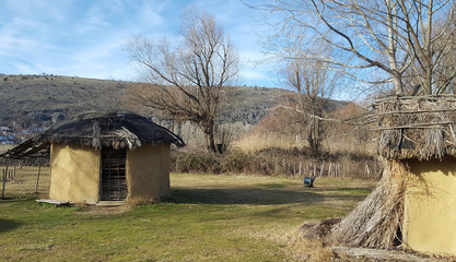 The prehistoric lakeside settlement of Dispilio, near Orestiada lake ( Kastoria, Greece)