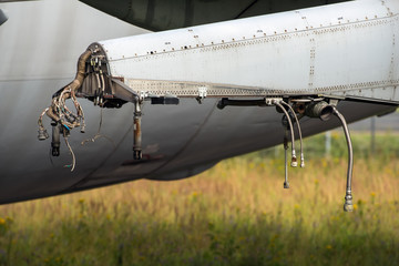 Pylon of old passenger aircraft 