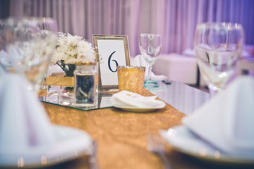 Decoración en mesas de boda