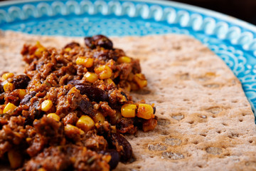 process of prepearing burrito 
