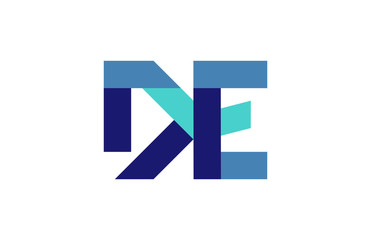 DE Ribbon Letter Logo