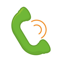 green signal telephone  vector illustration