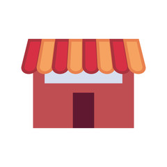  store with awning   vector illustration