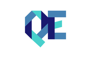 QE Ribbon Letter Logo