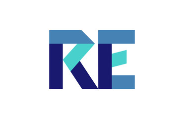 RE Ribbon Letter Logo