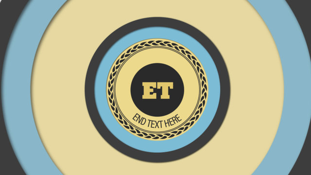 Concentric Circles Laurel Badge Title