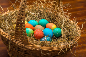 Easter Eggs in a Basket