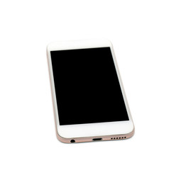 Modern smartphone on white background