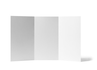 folded leaflet white blank paper template book