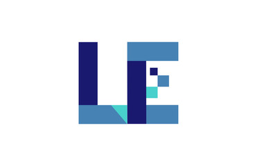 LE Digital Ribbon Letter Logo