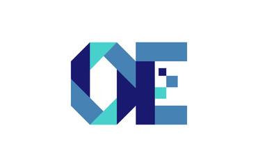 OE Digital Ribbon Letter Logo
