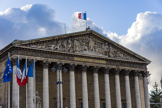 National assembly in the city of Paris, France. Assemblee Nationale