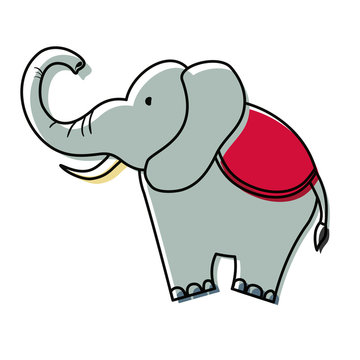 cartoon elephant icon image